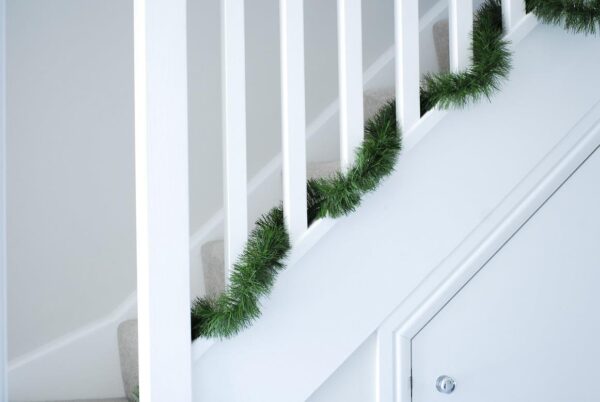 Green Matte Dk/Lt Chunky Cut Tinsel Garland 10m x 15cm Bulk Buy