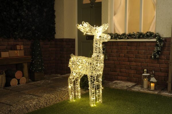 Festive 115cm Outdoor Reindeer Figure 160 Warm White LEDs