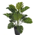 Philodendron Plant / Bush Artificial Silk Flower Potted Plant 55cm Tall