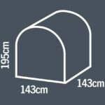 Gardman Greenhouse Growhouse Premium Walk-In +Shelf 195cm x 143cm x 143cm