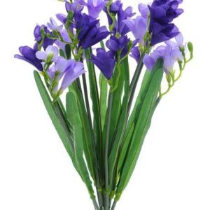 Freesia Bush 'Lavender/Purple' 52cm Artificial Silk Flowers