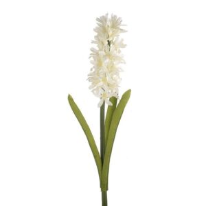 Hyacinth Stem Cream 43cm Artificial Flowers Pack x3 Stems