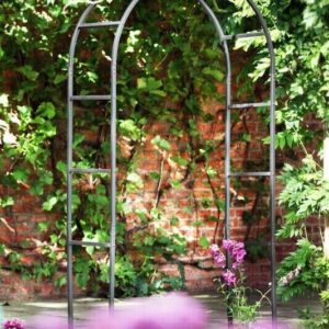 Classic Metal Garden Arch Traditional Black Finish Tom Chambers