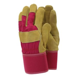 Thermal Lined Leather Rigger Gloves Pink Town & Country Medium