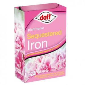 Doff Sequestered Iron Plant Tonic Garden Plant Feed / Fertilizer 5x15g Pack