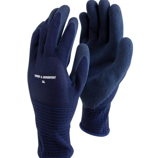 Town & Country MasterGrip Navy Latex Gardening Gloves Large
