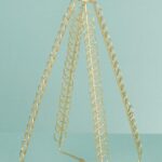 50cm Gold Metal Christmas Tree Design Xmas Card Holder (80 Cards) Folding PREMIER