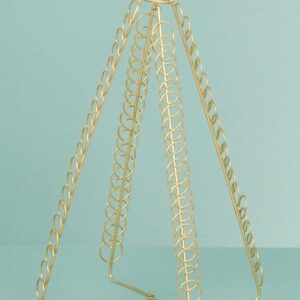 50cm Gold Metal Christmas Tree Design Xmas Card Holder (80 Cards) Folding PREMIER