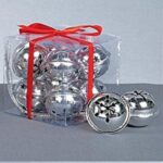 Pack x 8 Snowflake Design Jingle Bells SILVER Christmas Decorations 4cm