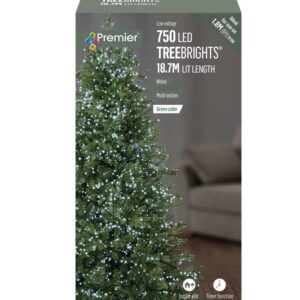 750 White Premier Treebrights Multi Action LED Christmas Tree Lights + Timer