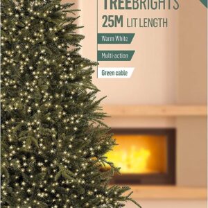 1000 Warm White Premier Treebrights Multi Action LED Christmas Tree Lights + Timer
