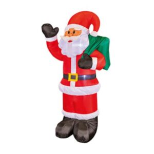 1.8m Tall Inflatable Santa Waving & Sack Indoor / Outdoor Christmas Decoration