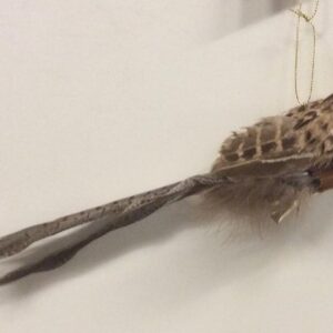 2 x Natural Feather Pheasant / Bird Christmas Decorations Clip On 10''