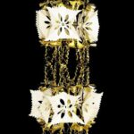 2.7m Long (8 Section) Gold/Ivory Foil Garland 33cm