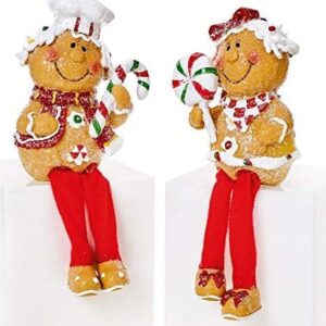 Shelf Sitting Gingerbread (2-Designs) 20cm Premier Christmas Set Boy/Girl