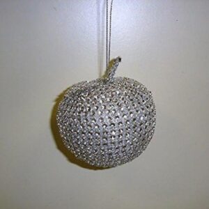 Diamante 'Apple' 70mm Christmas Tree Ornaments / Decorations Pack 4