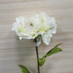 Peony Large 'Cream' Artificial Silk Flowers Pack x12 Stems Deal !
