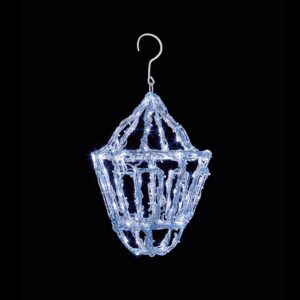 39cm Acrylic Hanging Lantern 120 LEDs Premier Decorations