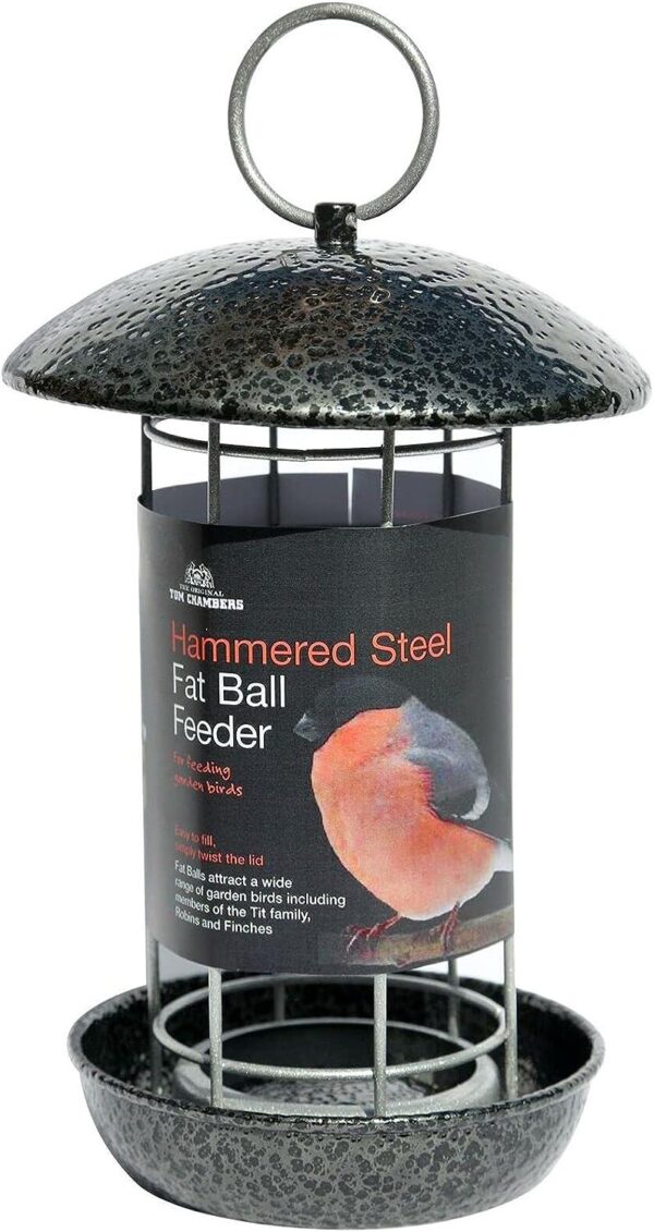 Hammered Steel Fat Ball Feeder Tom Chambers Wild Bird Care FBS002
