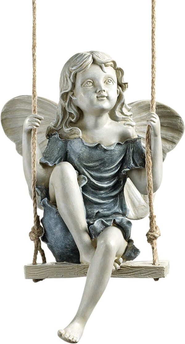 New Design Toscano Summertime Fairy on a Swing Statue Ornament