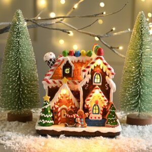 LED Gingerbread House Battery-Operated 18cm Christmas Lighting
