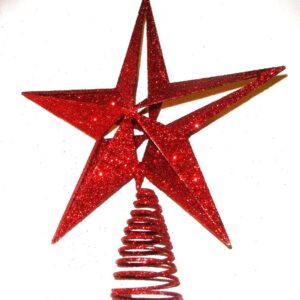 Red Tree Top Star Christmas Tree Decoration 11" Shades Decoration