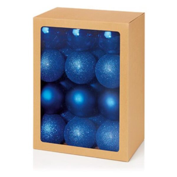 Pack 24 Midnight Blue Mix 60mm Shatterproof Baubles Christmas Tree Decorations Themed