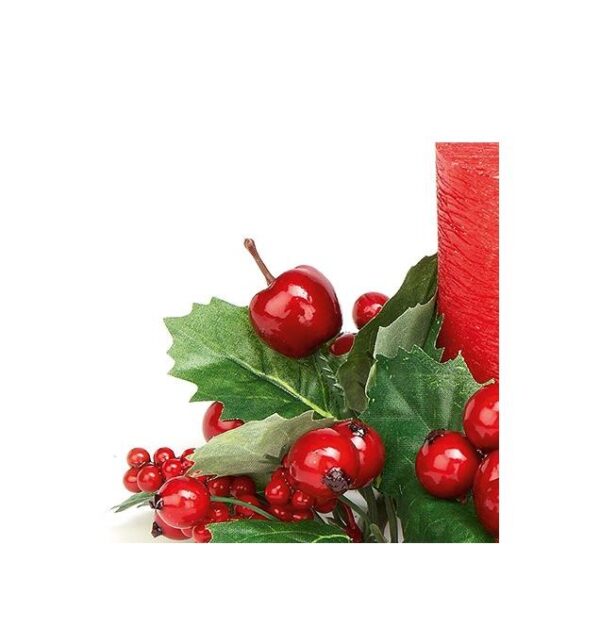 Christmas Candle Ring Red Berry Mix 25cm
