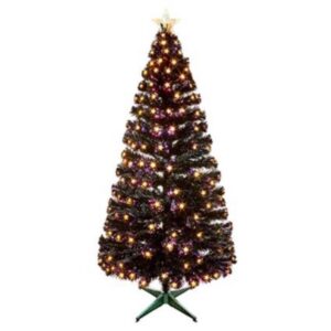 Premier Decorations Lit 4ft Christmas Tree with LED Stars -Black