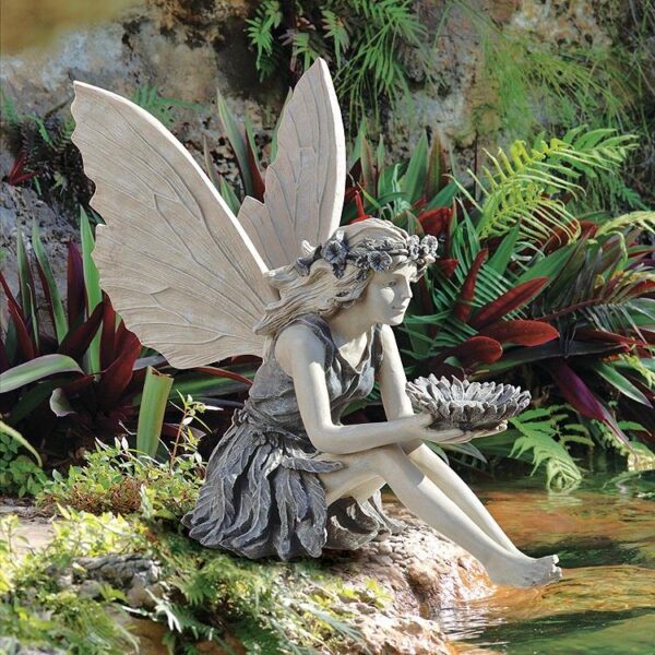 New Design Toscano The Sunflower Fairy Statue Garden / Home Ornament