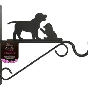 Tom Chambers Black Metal Dog Design Bracket 30cm