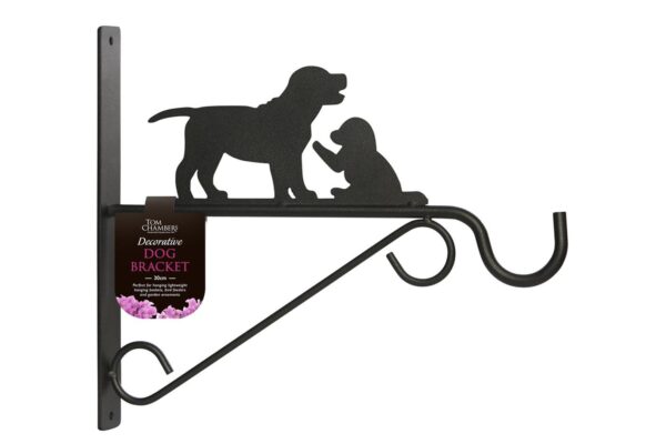 Tom Chambers Black Metal Dog Design Bracket 30cm
