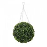 Green Leaf Effect Topiary Ball with Hanging Chain 30cm Diameter