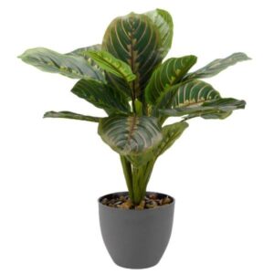 Prayer Plant / Bush Artificial Silk Flower Potted Plant Approx 33cm Pot