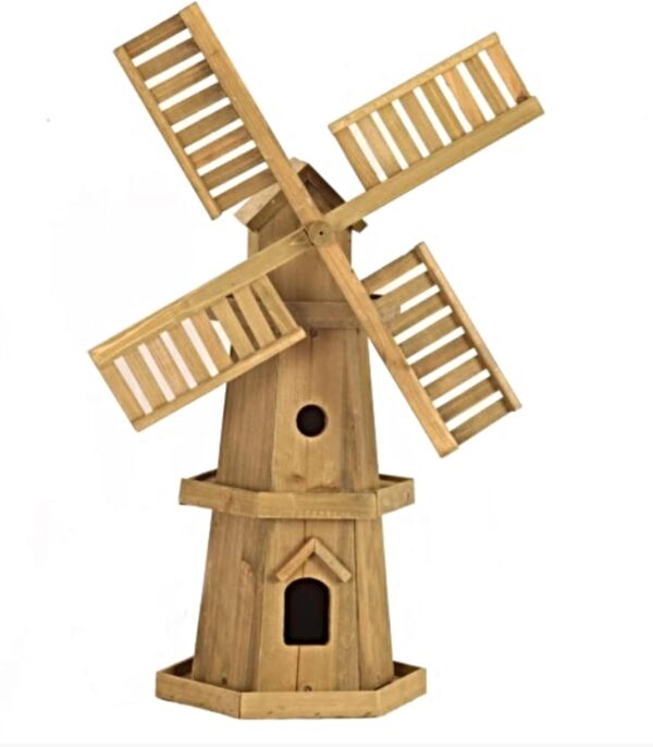 Wooden Windmill Rustic Ornament (Giant Woodland Windmill)