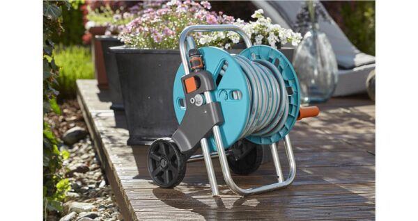 Gardena 30m Hose & Hose Reel Trolley AquaRoll S Set 18502-28