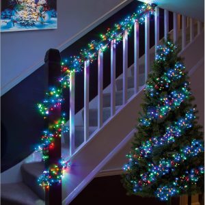 960 Multi Action Cluster LED Lights with Timer Multi-Colour Premier Decorations