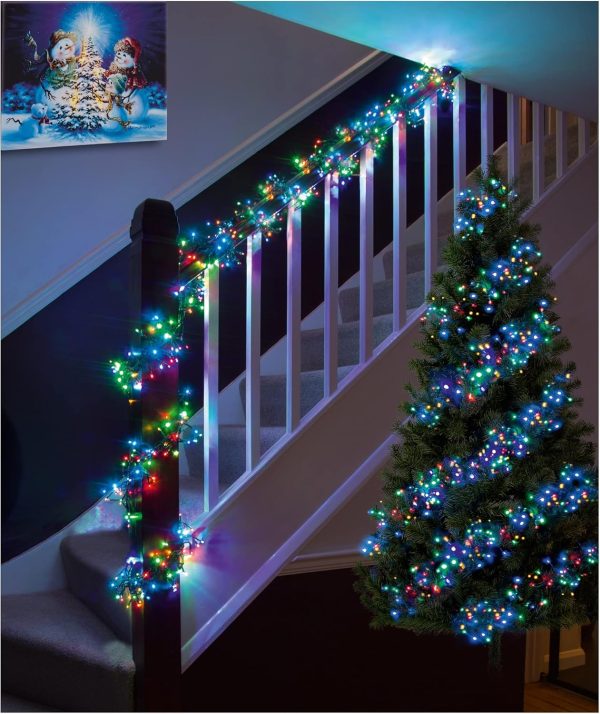 960 Multi Action Cluster LED Lights with Timer Multi-Colour Premier Decorations