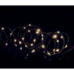 100 Micro Brights Pin Wire Warm White Lights + Timer Batt-Op Premier