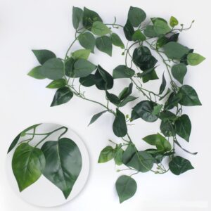 Pothos (Devils Ivy) Garland Large Leaf Silk Flowers/Foliage 2.2m Long