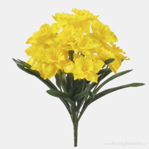 Yellow Daffodil Bush Artificial Silk Flowers Spring Flowers x12 Stem Bush