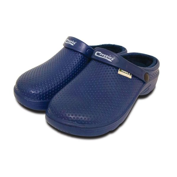 Town & Country Fleecy EVA Cloggies Navy Unisex UK Size 8