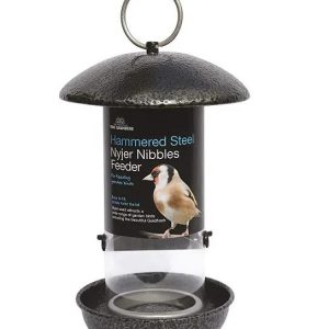 Hammered Steel Nyger Seed Feeder Tom Chambers Wild Bird Care CS050