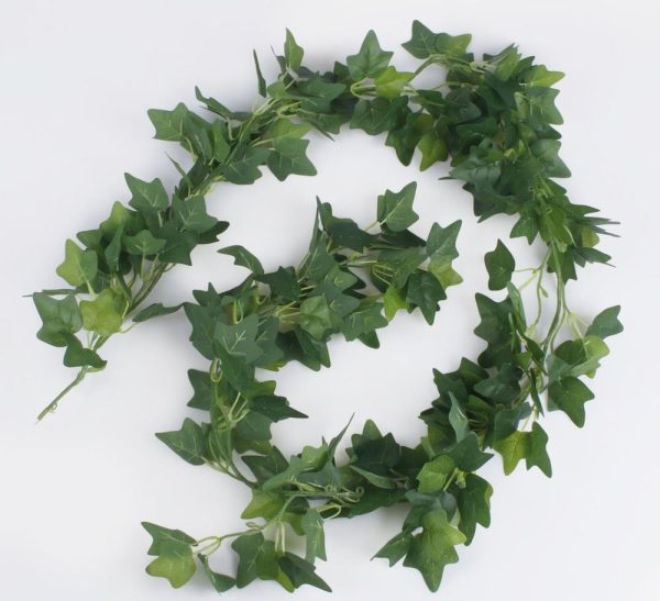 Green Extra Bushy Green Ivy Garland Artificial Silk Flowers 2m Long
