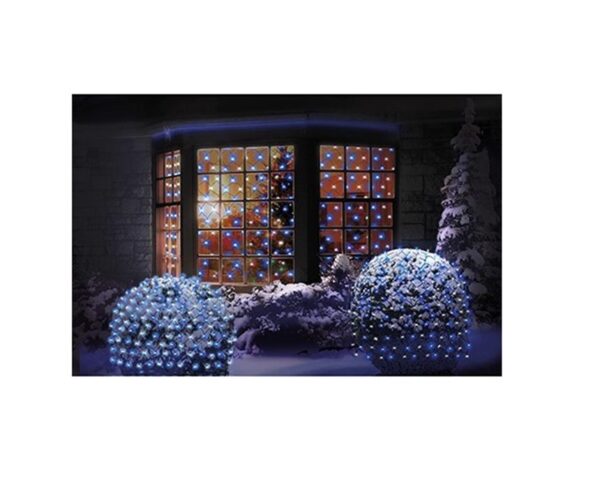 3.5x1.2m Multi-Action Net Light Blue-White LEDs Premier