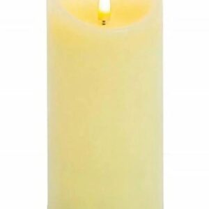Premier 23x9cm FLICKABRIGHT Battery Operated Cream LED Pillar Candle