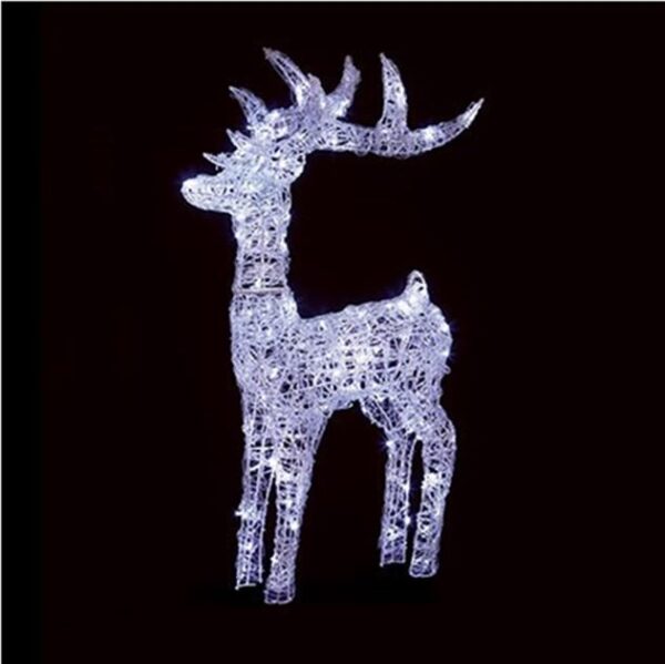 1.15m Lit Soft Acrylic Reindeer with 160 White LEDs Premier