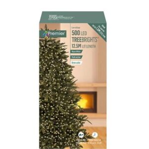 500 Warm White LED TreeBrights + Timer Premier Christmas Decorations
