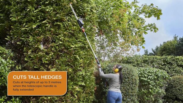 Flymo 18V UltraCut Reach 420 Cordless Telescopic Hedge Trimmer + 18V Power For All Battery