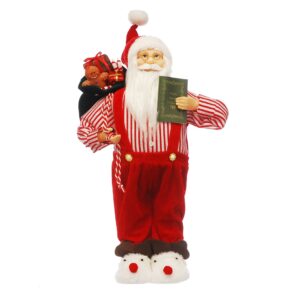 45cm Standing Bedtime Santa Figure & Slippers Christmas Decoration Figurine